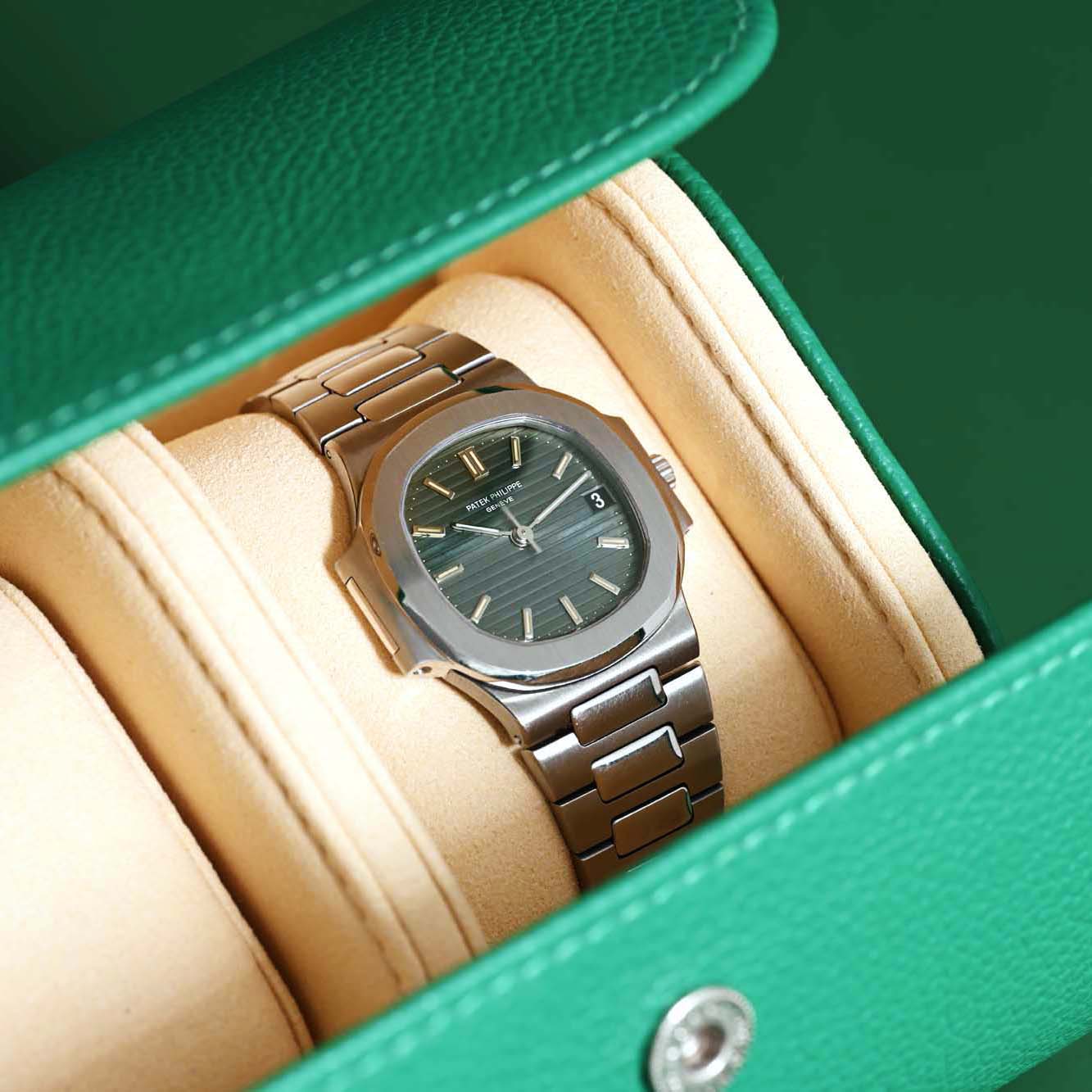Watch roll "R-Green" for 3 watches