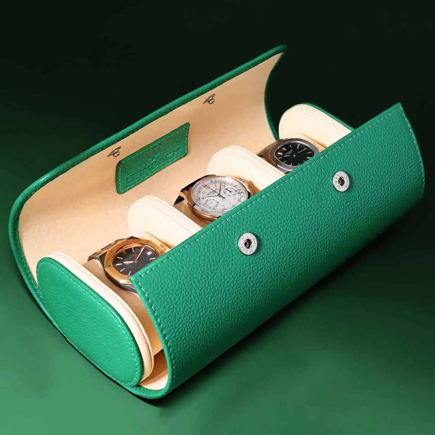 Watch roll "R-Green" for 3 watches